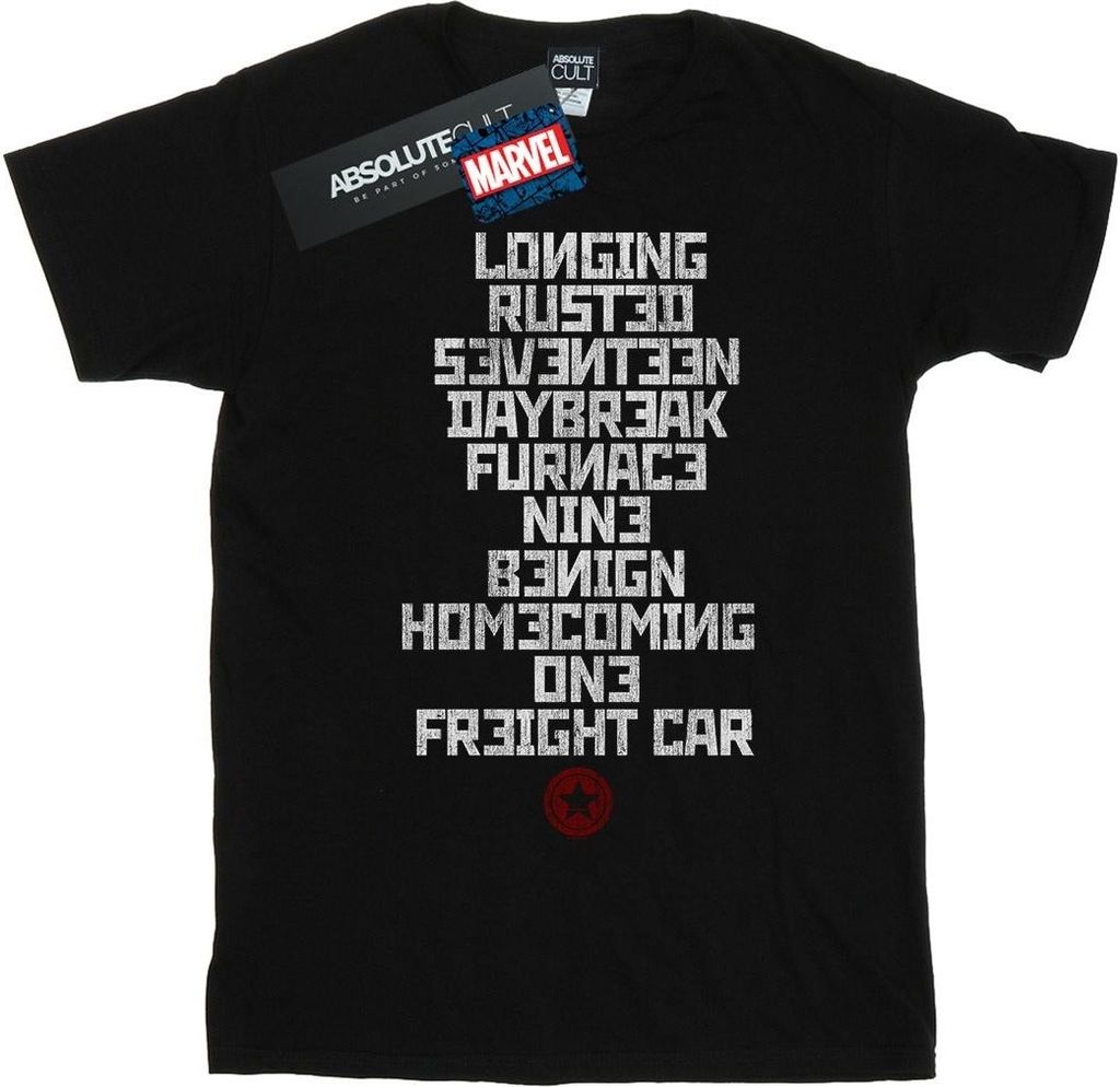 Marvel - "Winter Soldier Trigger Words" T-Shirt für Damen BI40731 (M) (Schwarz)