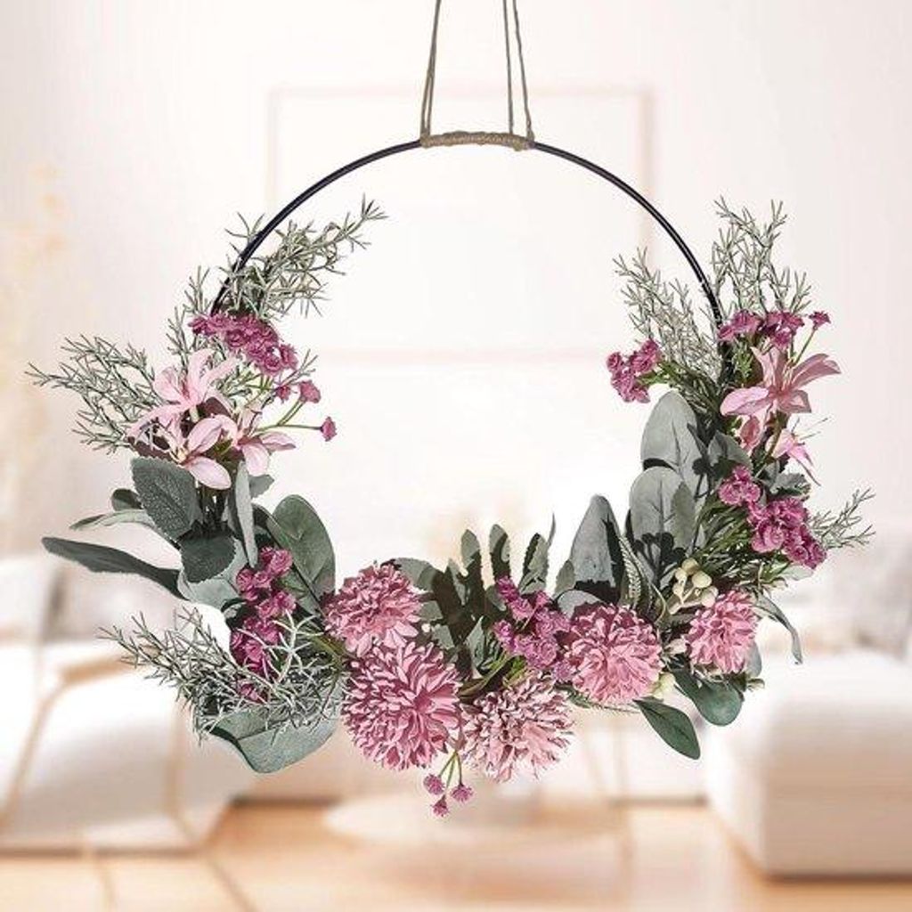Herbstdeko Metallenslinge mit Orchideen für Hochzeit
