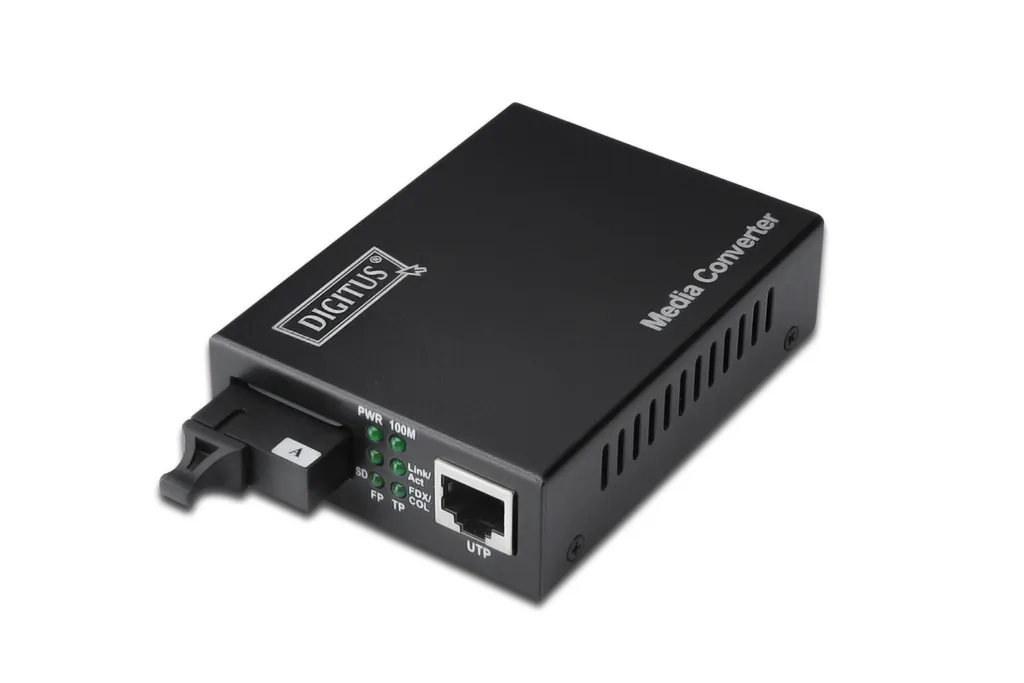 DIGITUS Convertitore Gigabit Bidirezionale RJ45 SC - Fibra Ottica 20km