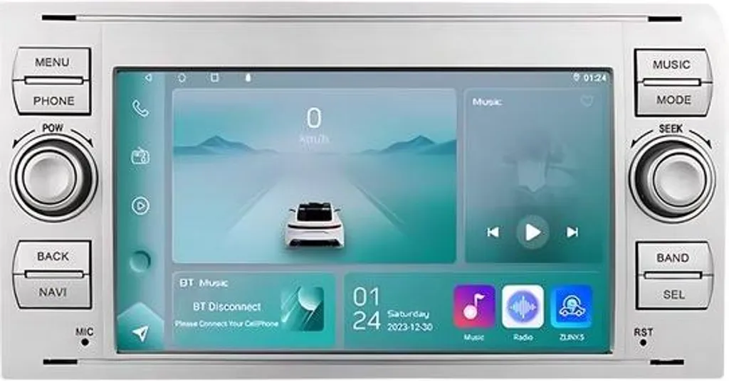 Autoradio CarPlay et Android Auto pour Ford Focus et Fiesta - GPS 2 DIN