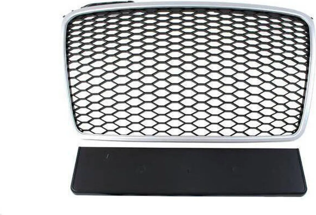Calandre Audi A4 B7 Style RS Argent Noir pour Personnalisation Auto