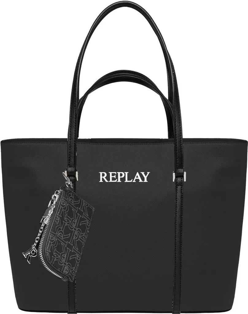 REPLAY Borsa Donna Shopper Black Nero: Spaziosa con Pochette Interna