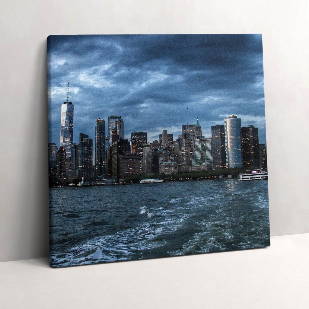 Panorama of New York City – Leinwandbild Wandbild – 60x60 cm – Leinwandbilder – Wandbilder – Schlafzimmer – Flur