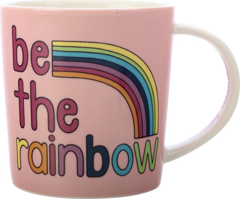 Maxwell & Williams DX1072 Becher 380 ml BE KIND Be The Rainbow, Porzellan, in Geschenkbox