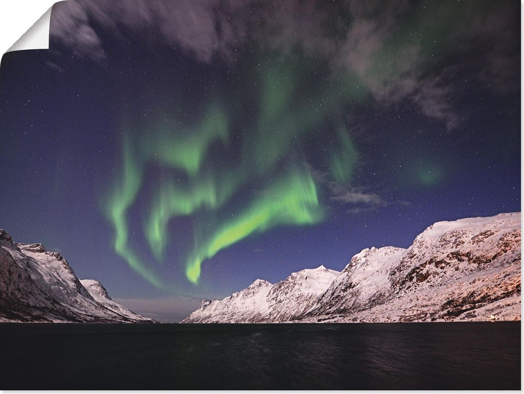 ARTland Poster Nordlicht Norwegen I Größe: 80x60 cm