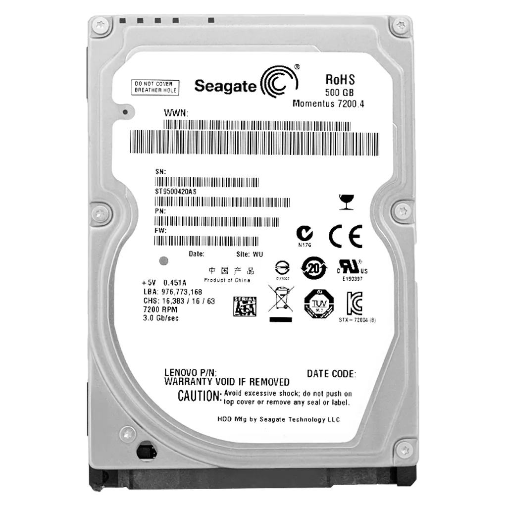 Hard Disk Seagate ST9500420AS 500GB 7200 RPM 16MB Cache SATA II - 3