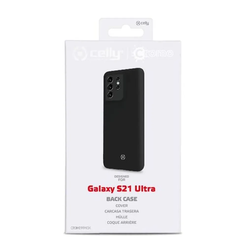 Cover Celly CROMO Nero 17.3cm - Custodia in TPU e Silicone Anti-Urti