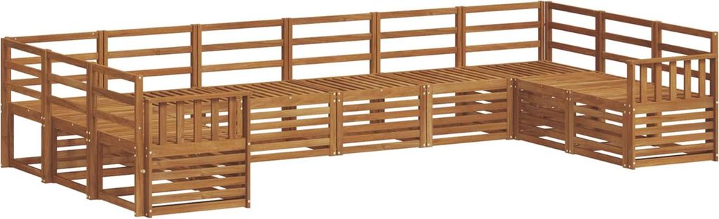 Ecksofa Set 10 pcs Natur