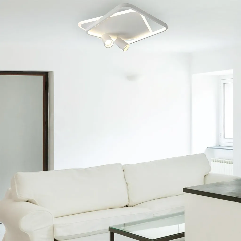 Plafonnier LED 36W à Couleur Variable et Double Projecteur GU10 Orientable