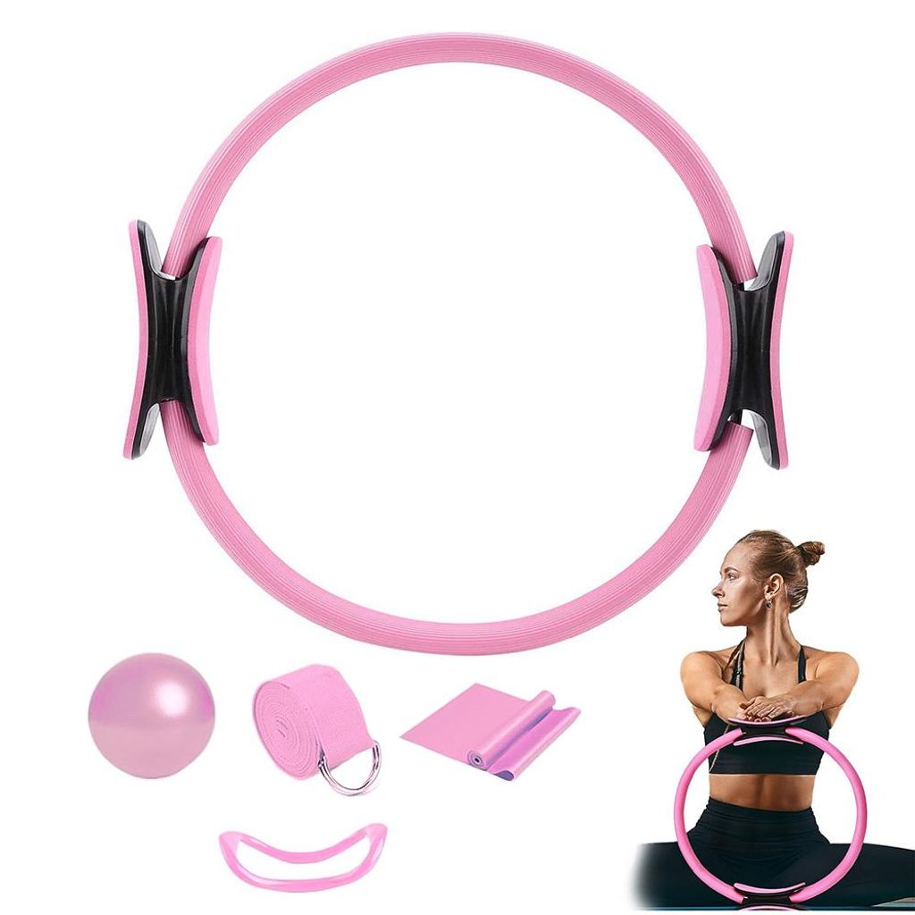 5-tlgs Pilates Fitnessring Kit für Heimtraining Pilates Image du produit 