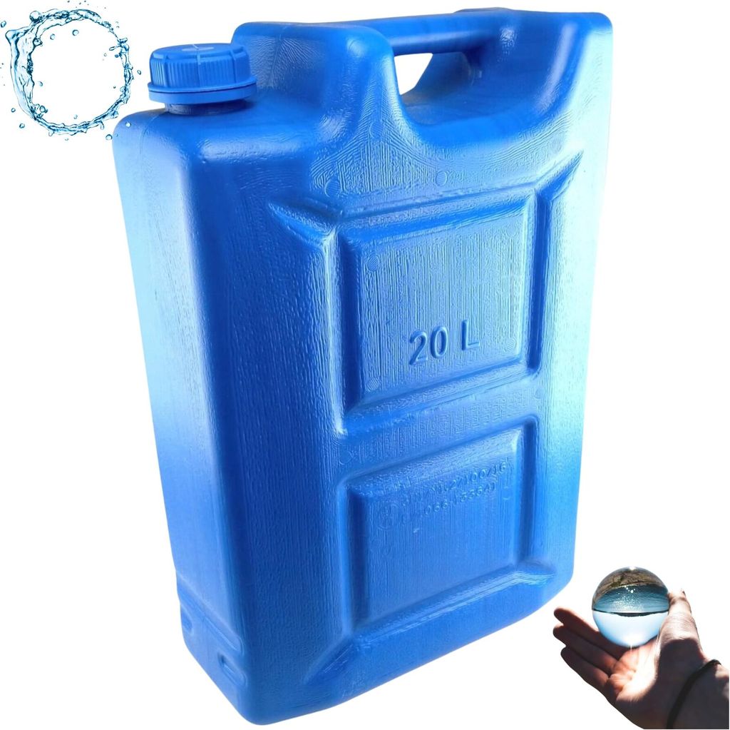 Anwicar Wasserkanister - Wasser Kanister 20l - Camping Wassertank - Blau