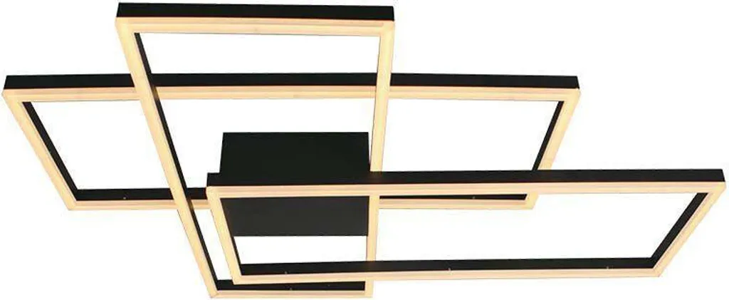Luminaire Plafonnier LED Noir 90cm, Éclairage de Plafond Design 360°