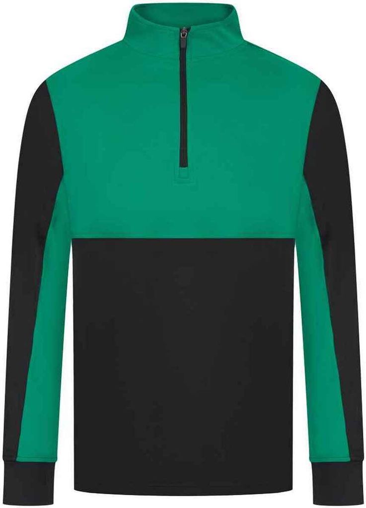 Finden & Hales - Trainingsjacke mit kurzem Reißverschluss für Herren PC4716 (S) (Schwarz/Smaragd)