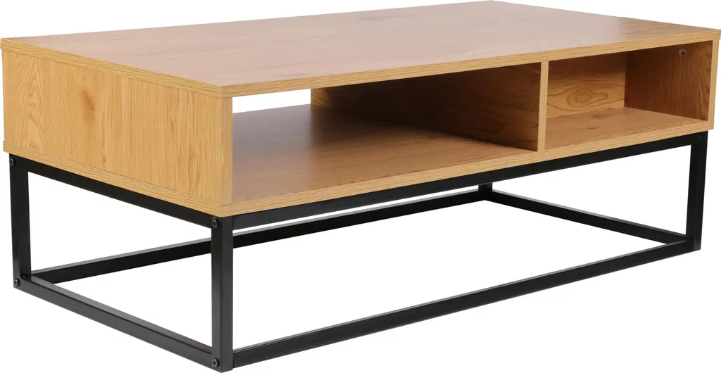 Table Basse Abbott : Solution Stable et Design en Bois et Métal