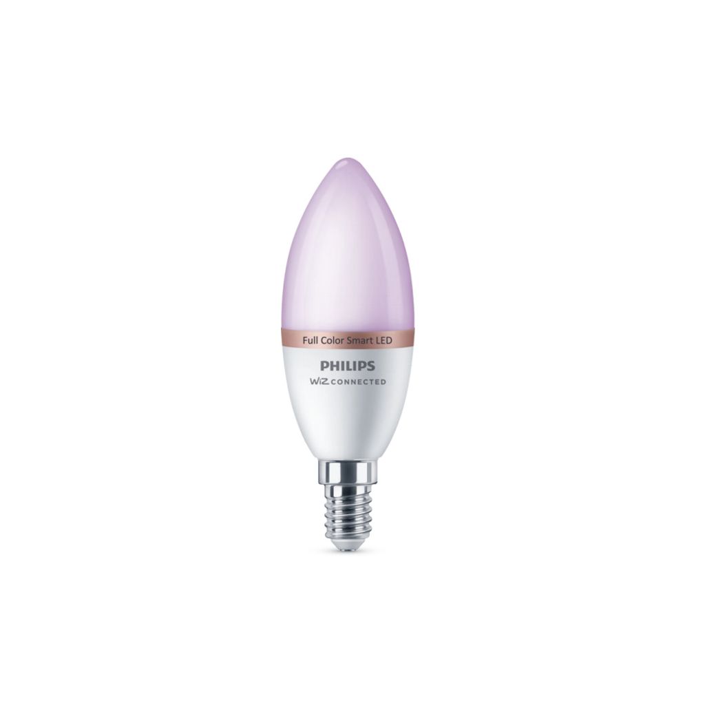 A Philips smart LED light bulb.