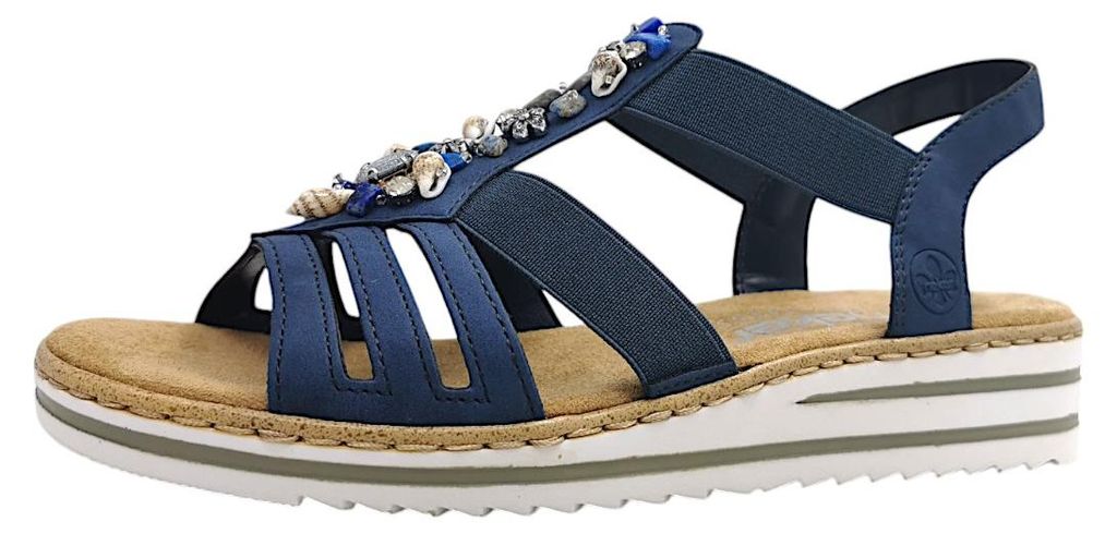 Rieker  Damenschuhe Sandalen Hoch Blau Freizeit Productafbeelding 