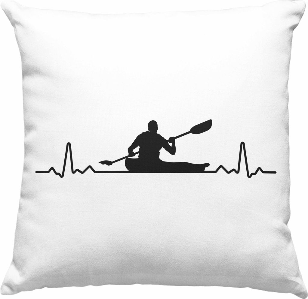 Trendation - Kajak Geschenk Deko-Kissen mit Füllung 40x40 Mit Spruch Kajakfahrer Geschenkidee Deko-Kissen mit Füllung 40x40 Kanu Padelboot (Rosa)