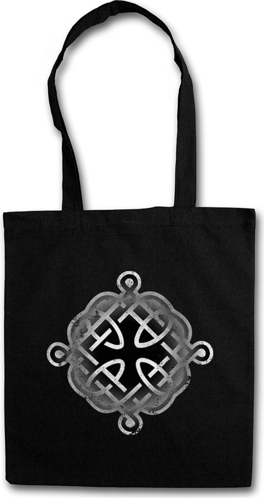 Urban Backwoods Celtic Knot Logo Sign XII, Stofftasche, Farbe: Schwarz