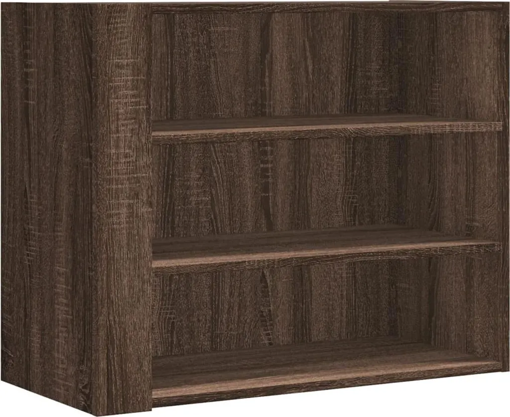 vidaXL Étagère murale marron chêne 75x35x60 cm en bois composite robuste