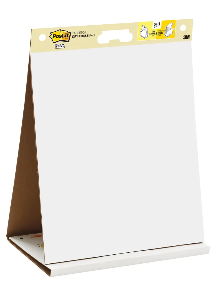 Post-it® Super Sticky Meeting Chart Blanc 58,4x50,8 cm avec 6 Blocs