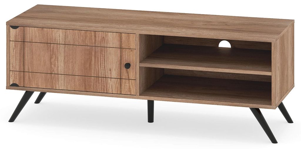 KOMFOTTEU, szafka RTV o szerokości 120 cm, idealna do Zdjęcie produktu 