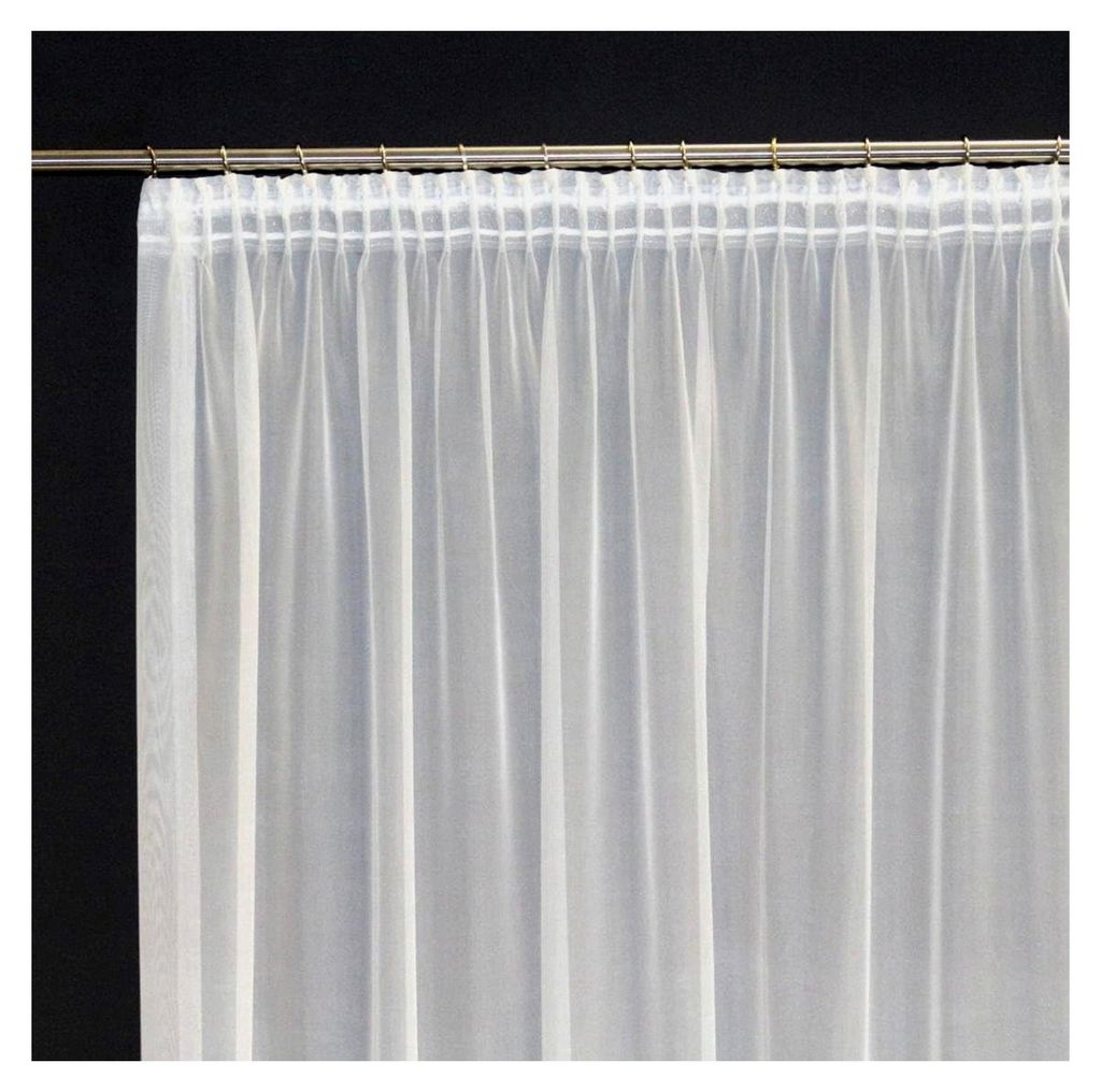 Fertiggardine Voile Store Deko Schal mit Faltenband und Bleiband 1:2,5/50 mm (Größe wählbar), 130 x 200 cm (Höhe x Breite)