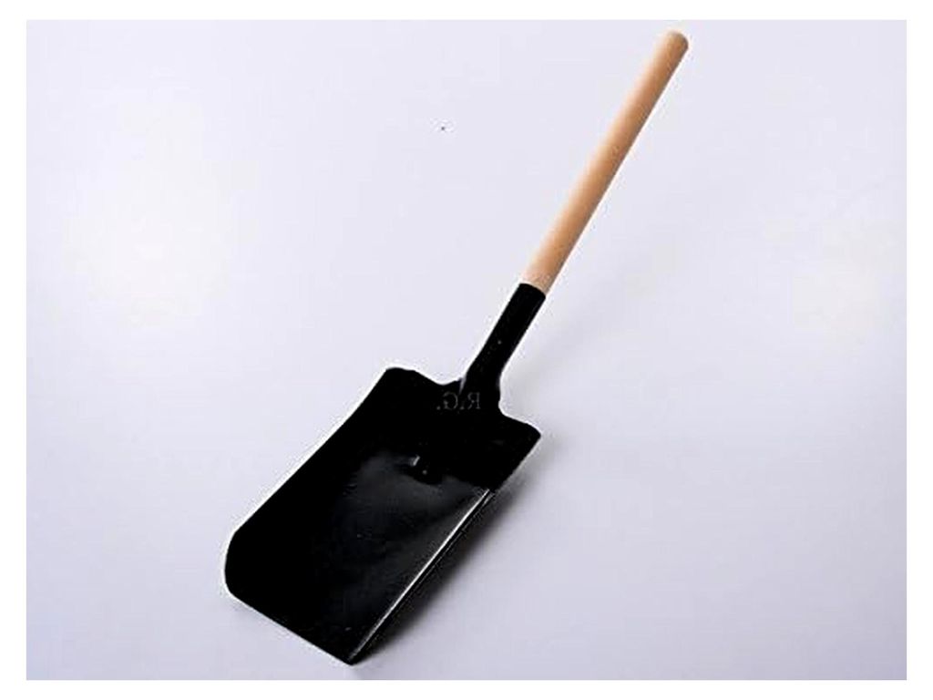 Kohlenschaufel mit Holzgriff in schwarz, 3 Größen