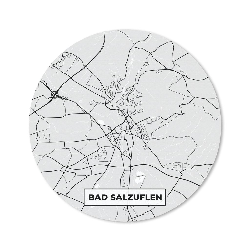 MuchoWow Mauspad Mousepad Stadtplan - Karte von Bad Salzuflen - Deutschland - Karte 40x40 cm - Mousepads - Maus Mat - Pad - Mausunterlage - Schre...