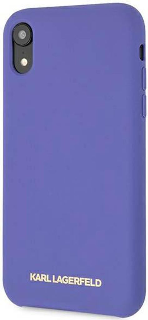 Karl Lagerfeld KLHCI61SLVOG iPhone Xr Hardcase lila/violett Silikon Schutzhülle