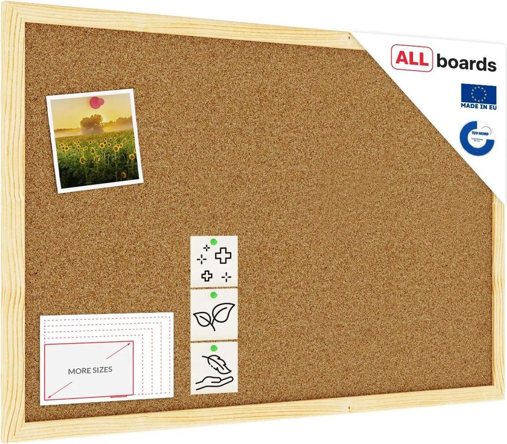 Bacheca in sughero (cornice in legno) 60x40 cm Immagine del prodotto 