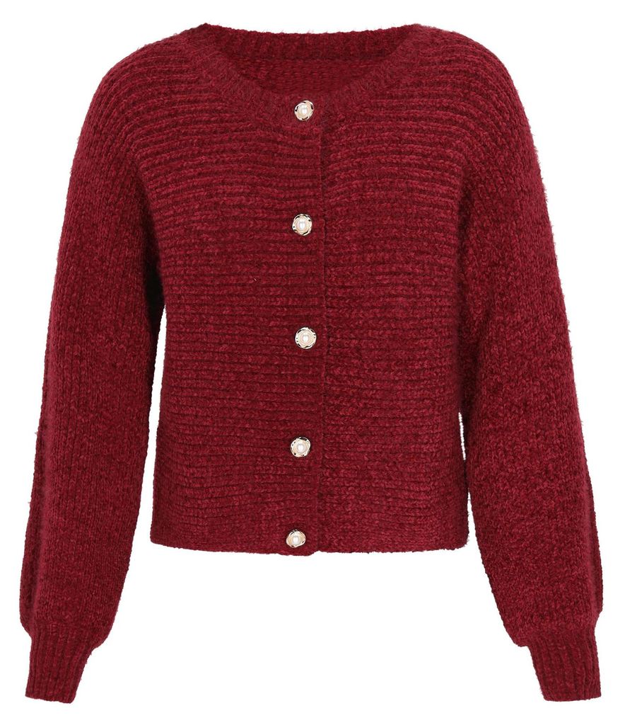 EVERA Damen Cardigan - Bordeaux, XL/XXL