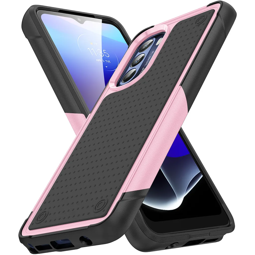 Custodia Motorola Moto G Stylus 4G 2022 Militare Rosa Nero Antiurto