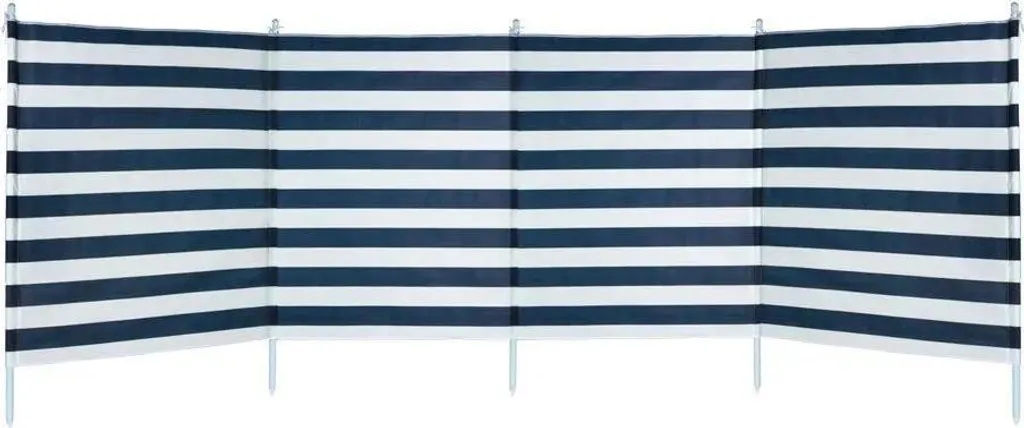 Clôture de Plage Modulable 320 x 250 cm Bleu Résistant aux Courants d'Air