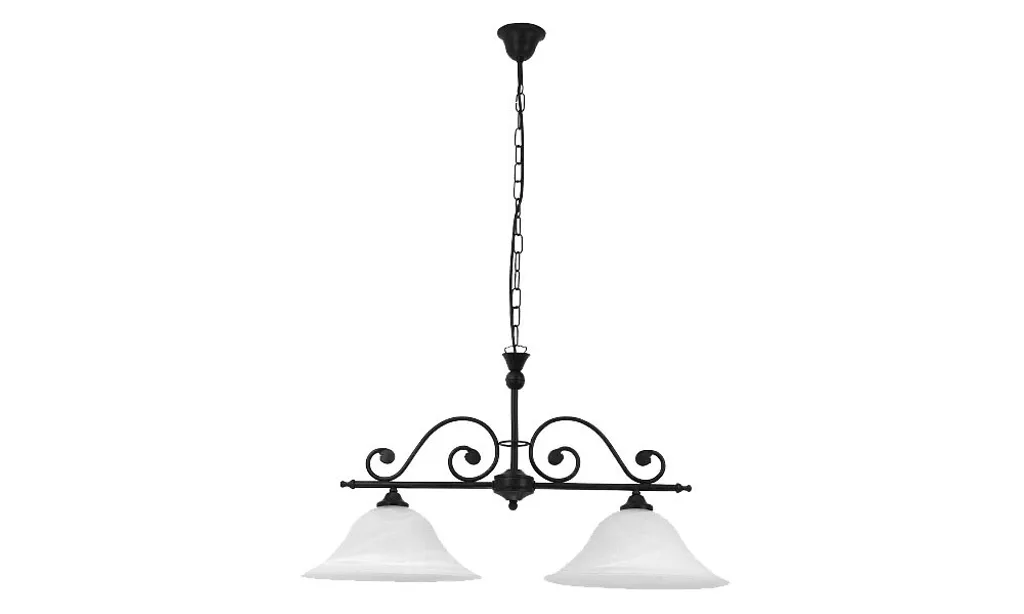 Lustre 2 Spots Rabalux 7777 Dorothea E27 Noir et Blanc Design 72cm - 3