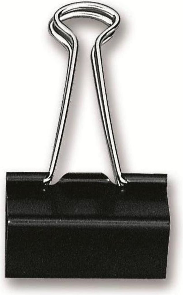 Lebez Scatolina 12 Mollette In Metallo Misura 32Mm - Display Da 12 Scatoline