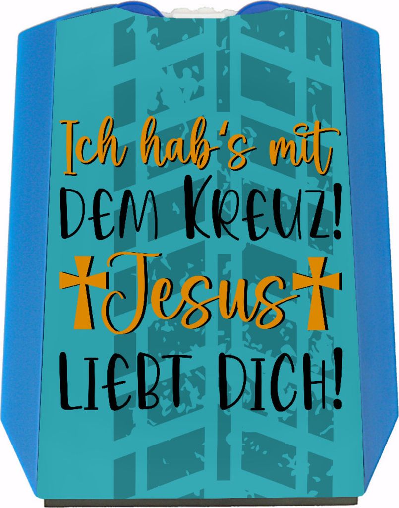 Jesus liebt dich Parkscheibe mit Spruch Ich habs mit dem Kreuz