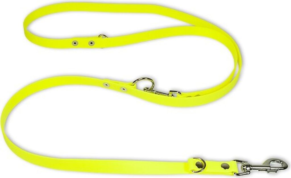 Mystique Biothane verstellbare Leine 19mm neon gelb 200cm