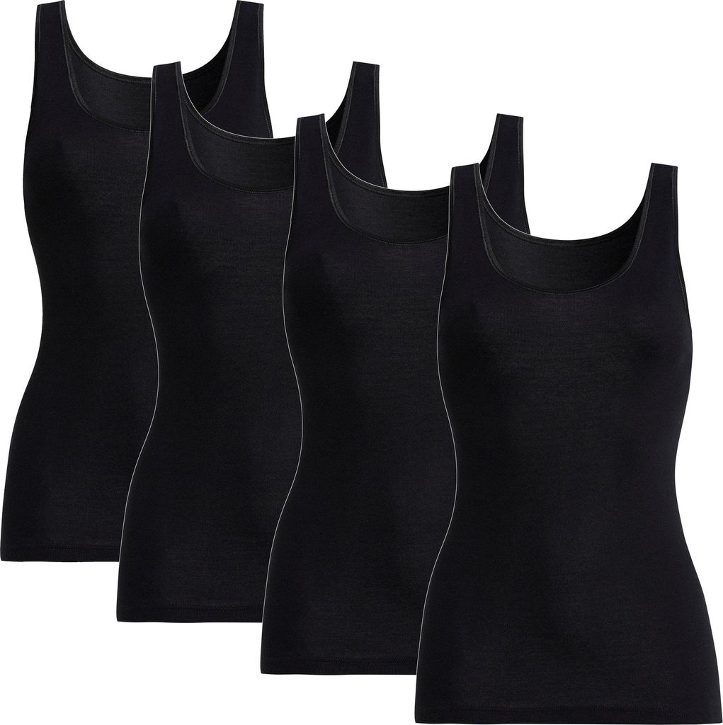 Con-ta Damen-Unterhemd 4er-Pack schwarz 40