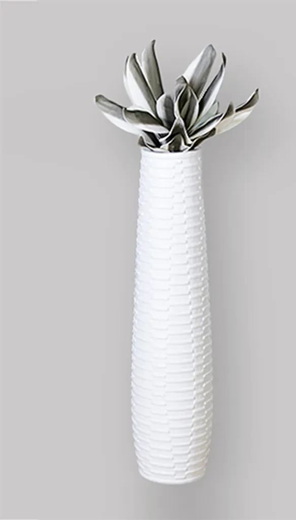 Vase en Céramique Blanche Gilde Catania 57 cm Haute Qualité Ref 26456 - 7