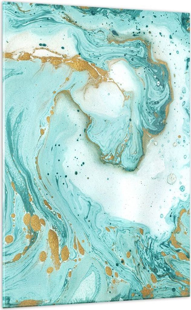 Bilder auf glas - Einteilig - Abstraktion blau Wasser modern - 70x100cm - Glasbilder - Wandbilder - Bilder - Wanddekoration aus Glas - Glas Bilder ...