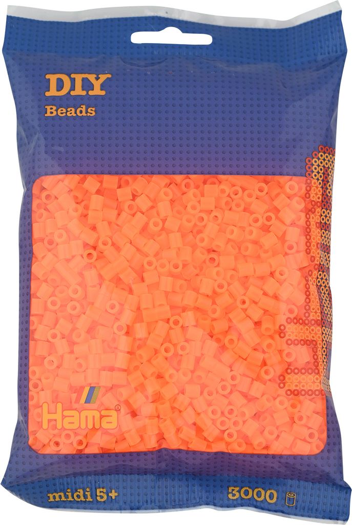 3000 Hama Midi Bügelperlen - Neon-Orange