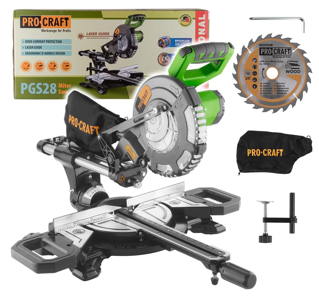 Procraft PGS28bb Scie à onglet sans fil 20 V 210 mm Image du produit 