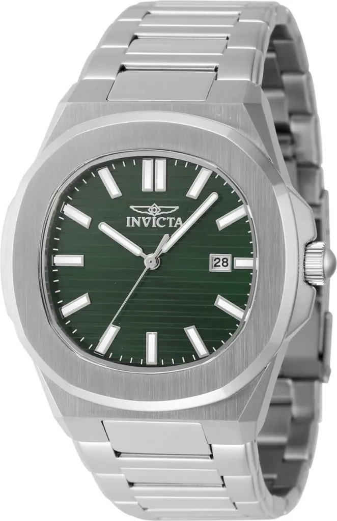 Invicta Speedway 48323 Orologio da Uomo - Impermeabile - Analogico - Movimento Quarzo - acciaio inossidabile con quadrante verde - 41mm