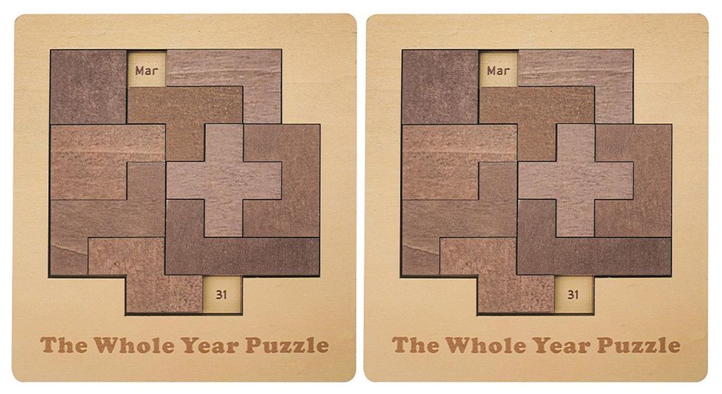 Tageskalender-Puzzle aus Holz – 365 Tage, tägliche Herausforderung – Das ganze Jahr! Puzzle-Kalender-Geschenk für Männer, Frauen und Kinder