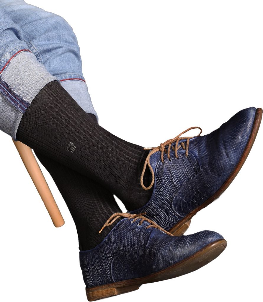 Gestreifte Herrensocken schwarz 43-46 YOCLUB