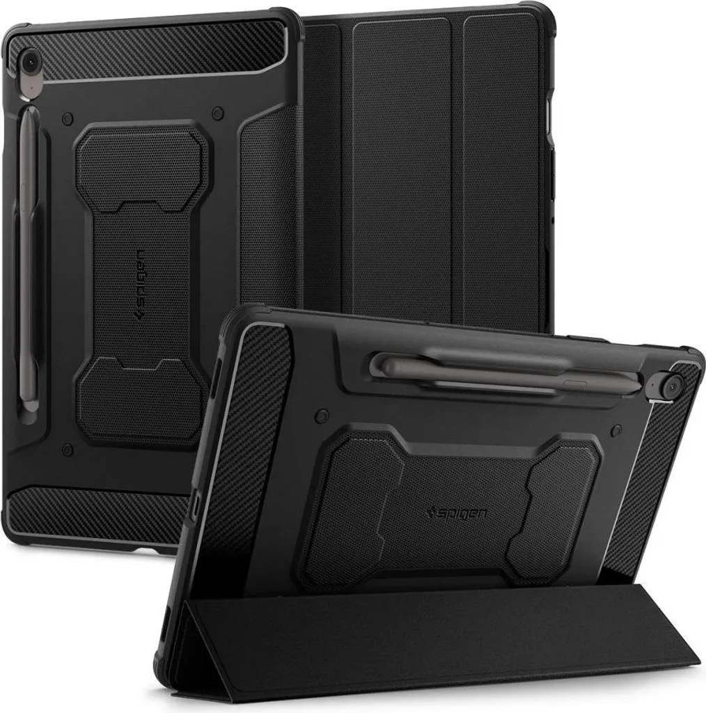 Cover Spigen Rugged Armor Pro Tab S10 FE+ Plus X620 X626b Nera