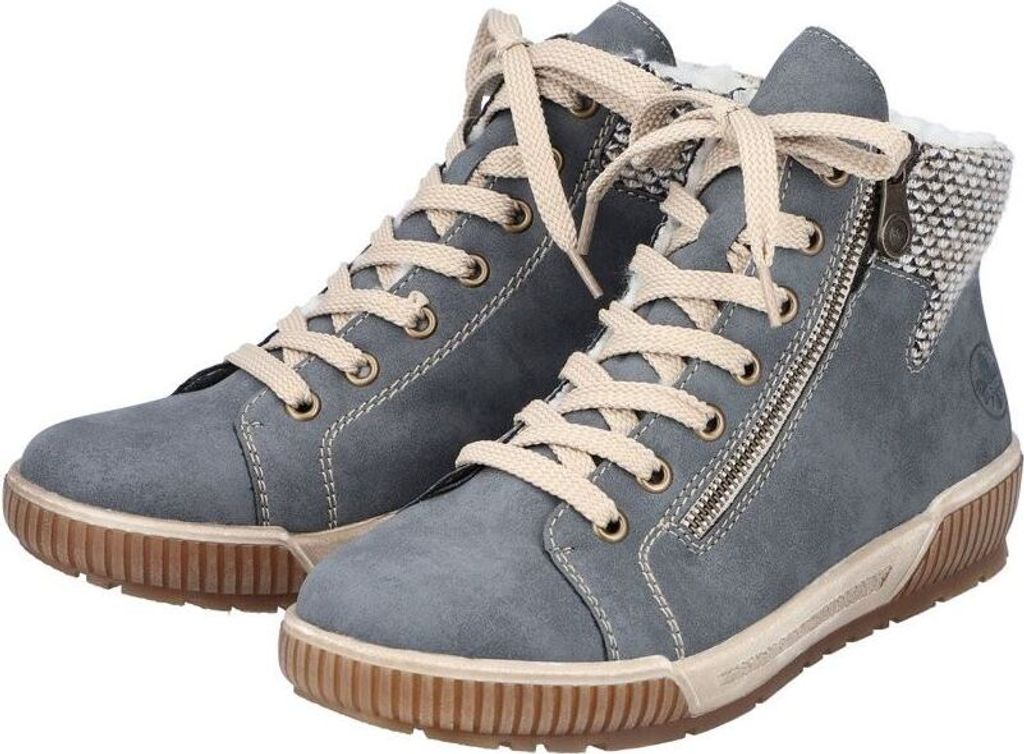 Rieker Damen Winter Schnürboot blaugrau, Damen:40 EU Produktbild 