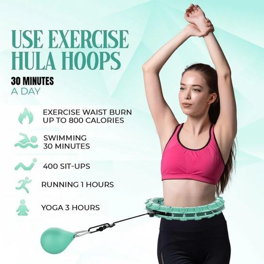 Hula Hoop fitness intelligent lesté et ajustable - 27 sections amovibles