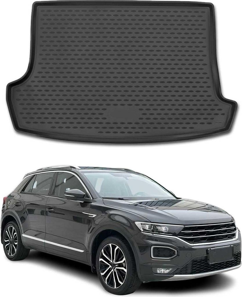 Tapis de coffre pour VW T-Roc 2017-2025 Caoutchouc TPE Noir Image du produit 