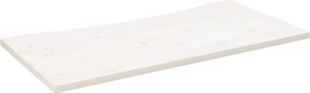 vidaXL Schreibtischplatte Weiß 110x55x2,5 cm Massivholz Kiefer